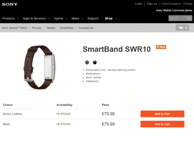 SmartBand SWR10 with Brown Leather strap